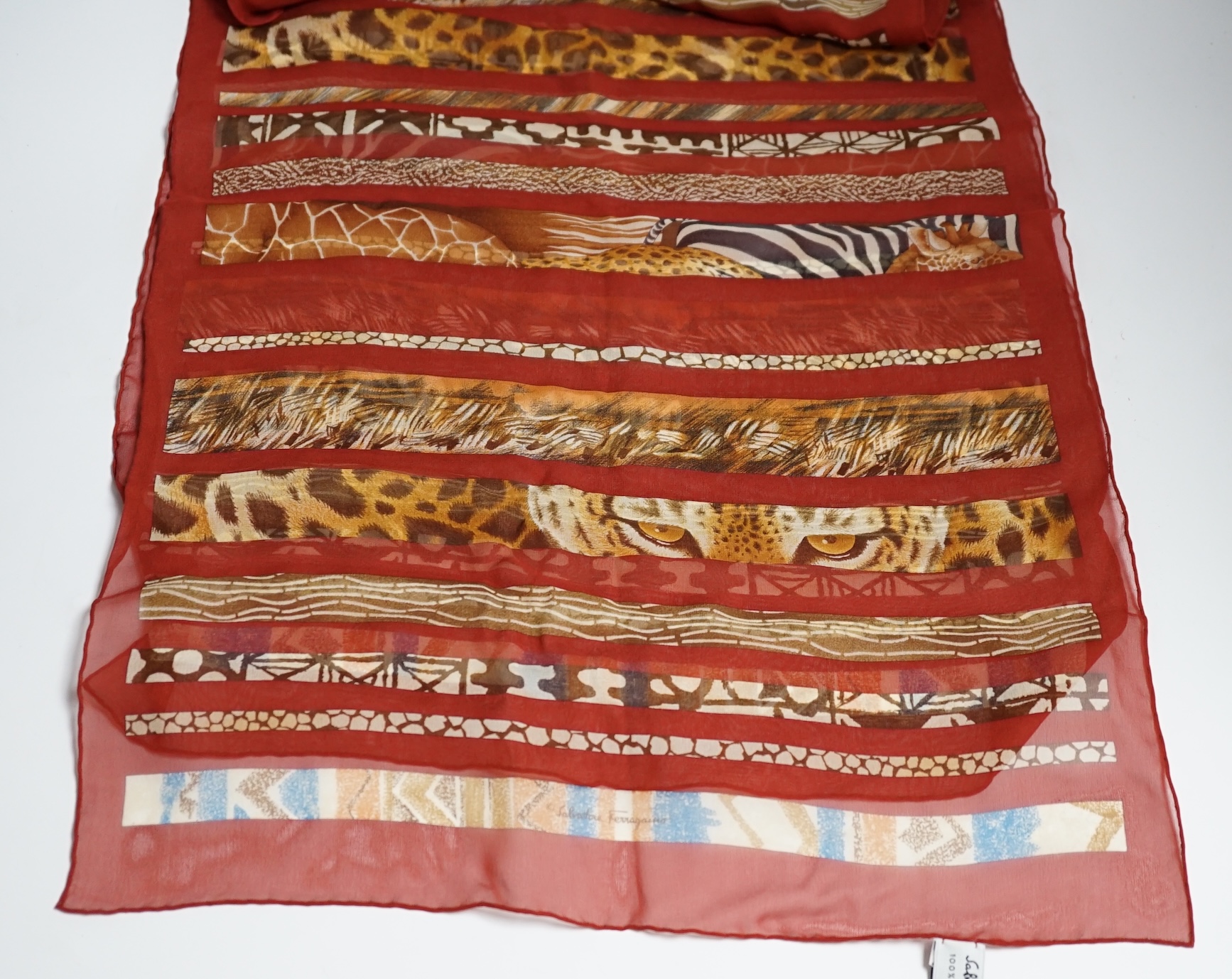 A Salvatore Ferragamo silk scarf 